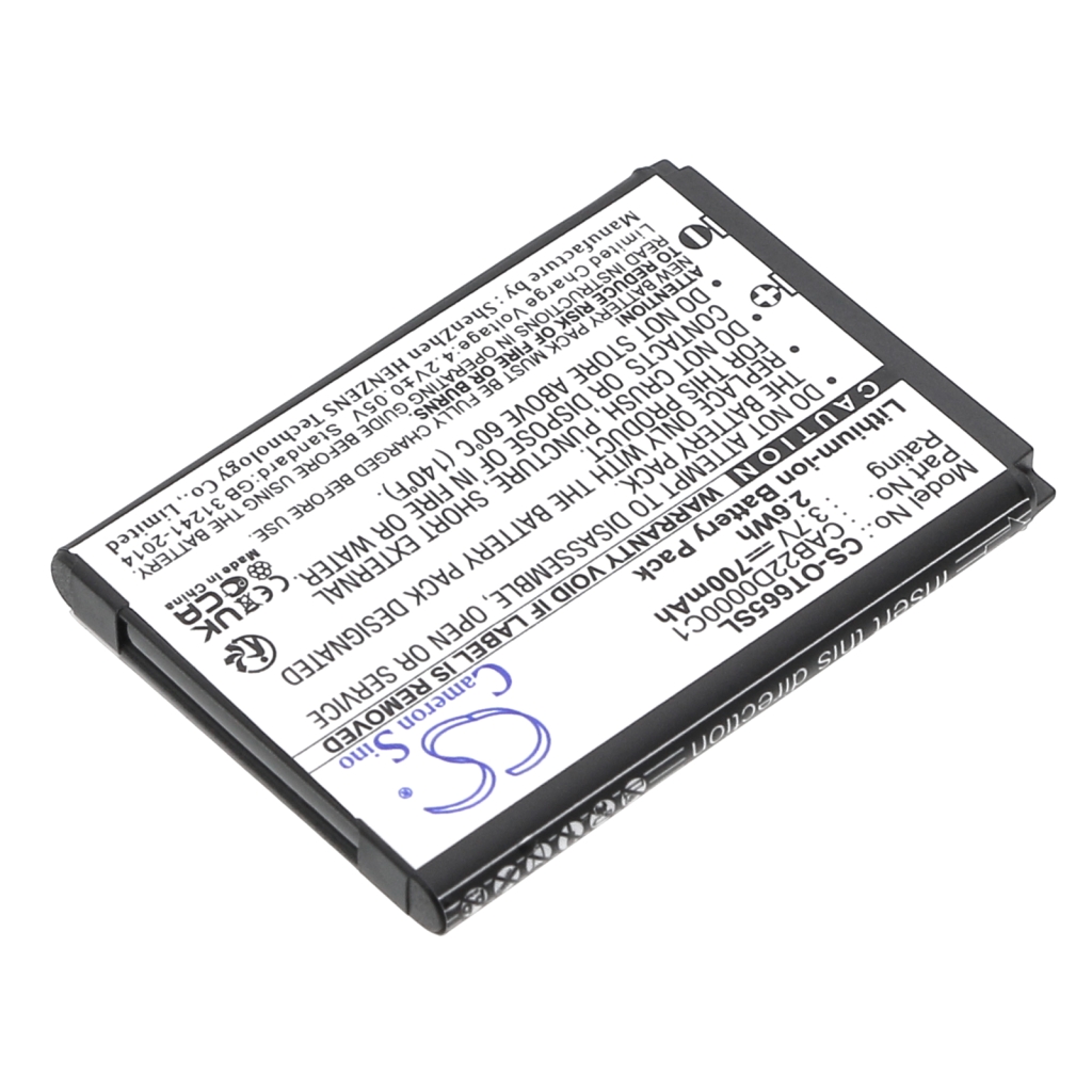Batería del teléfono móvil Alcatel One Touch 2012D