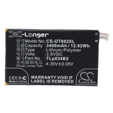 Reemplazo de batería compatible para Alcatel TLP034B1,TLP034B2