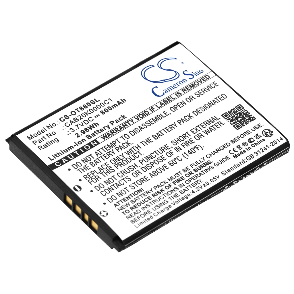 Batería del teléfono móvil T-Mobile One Touch 875T