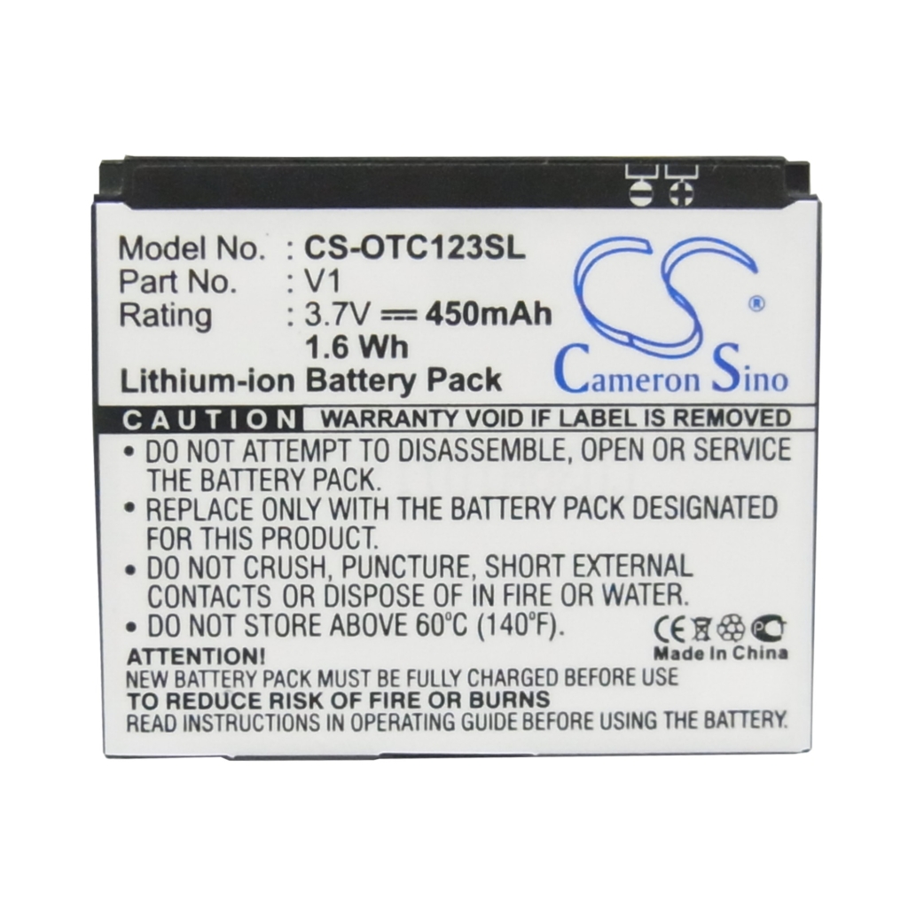 Batería del teléfono móvil Alcatel OT-C123A