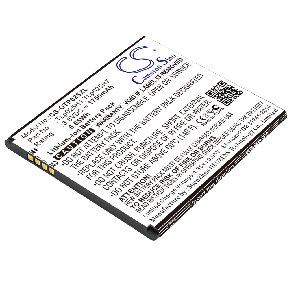 Batería del teléfono móvil Alcatel CS-OTP025XL