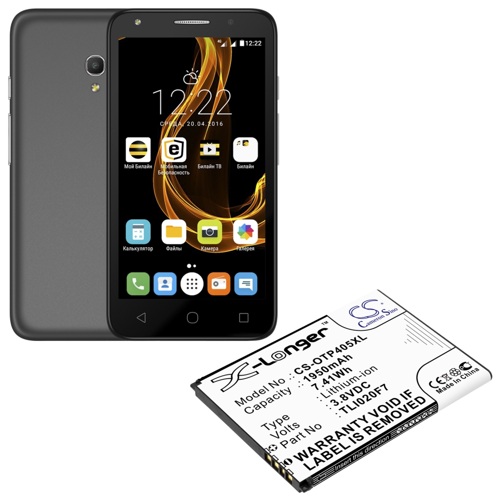 Batería del teléfono móvil Alcatel CS-OTP405XL
