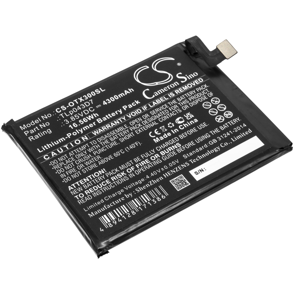 Batería del teléfono móvil Alcatel CS-OTX300SL