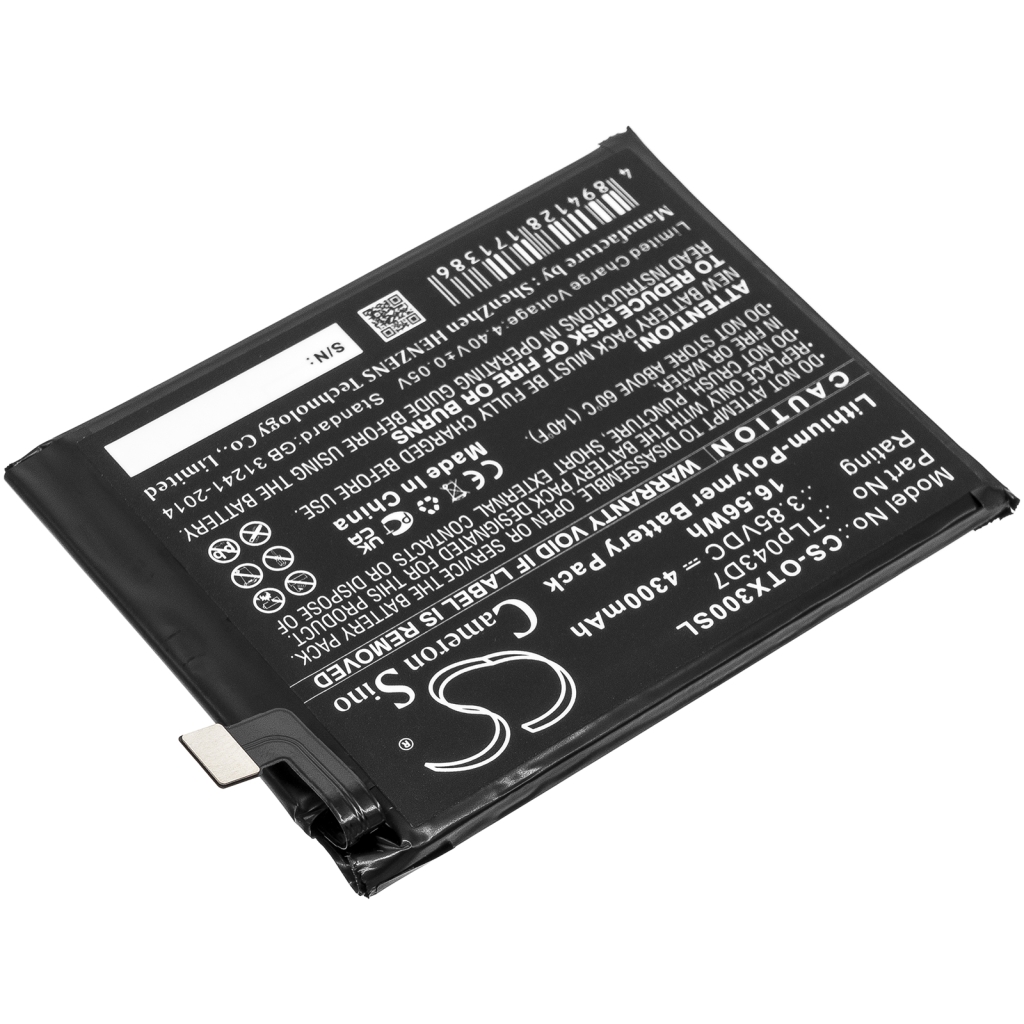 Batería del teléfono móvil Alcatel CS-OTX300SL