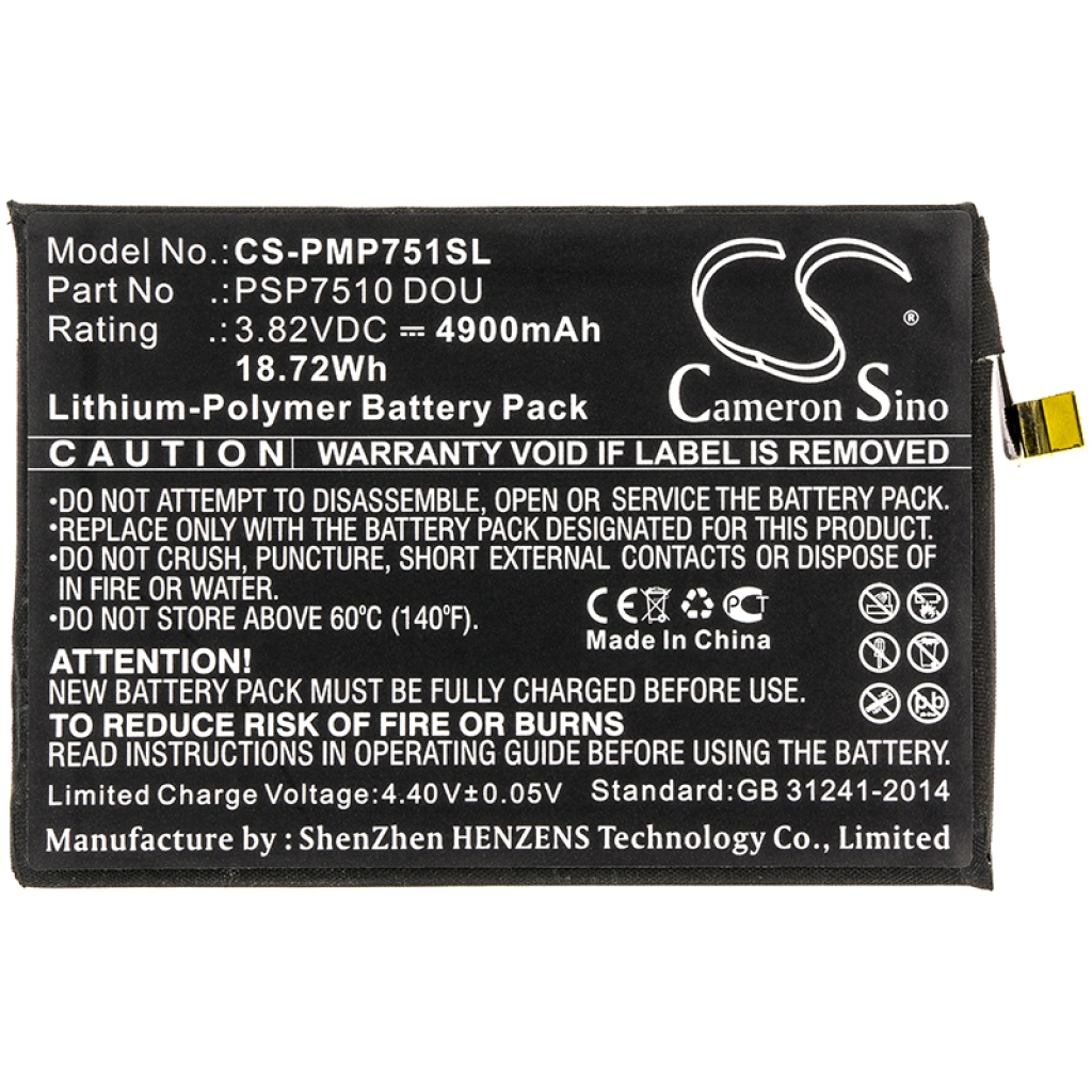 Batería del teléfono móvil Prestigio CS-PMP751SL