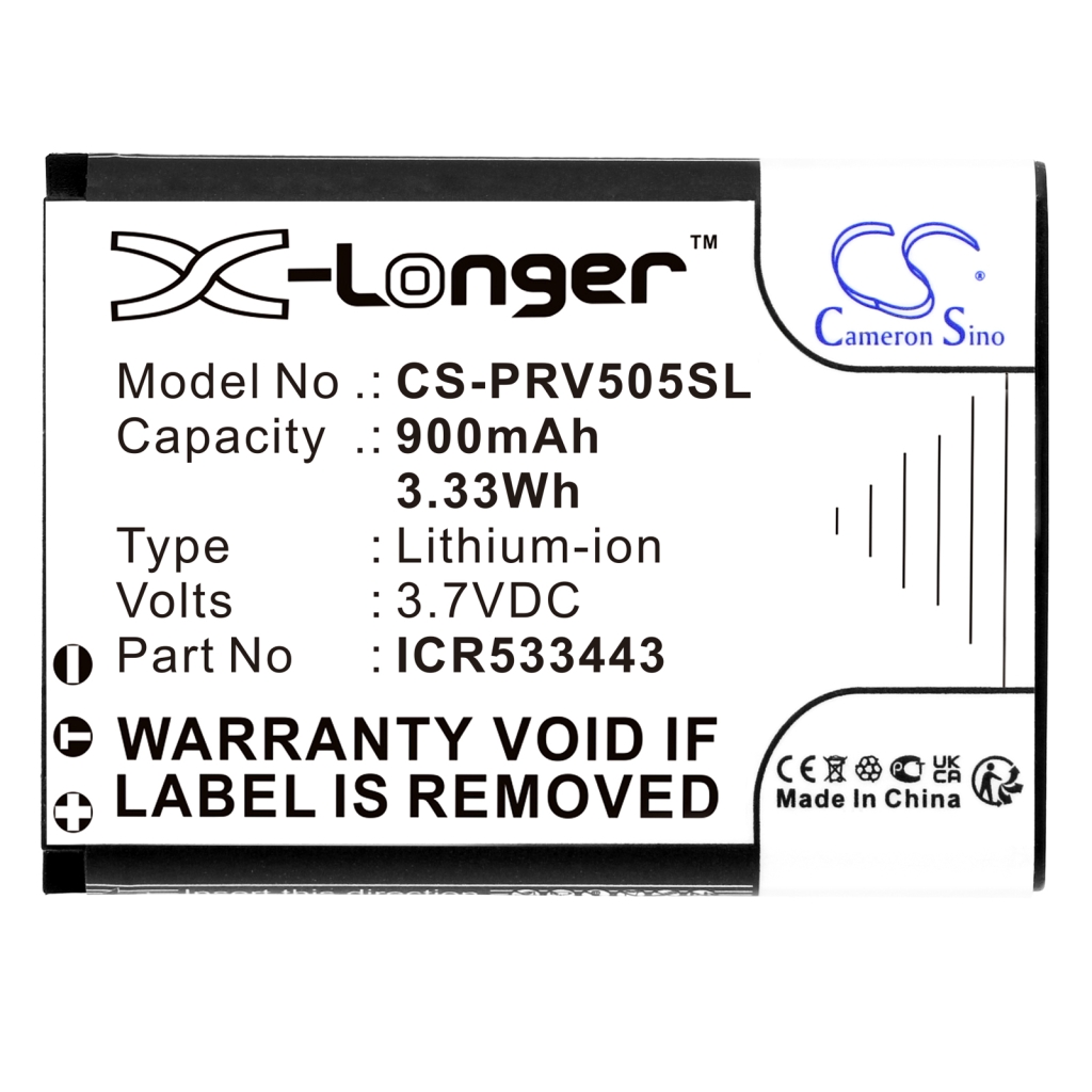 Batería de la cámara de seguridad del hogar Prestigio CS-PRV505SL
