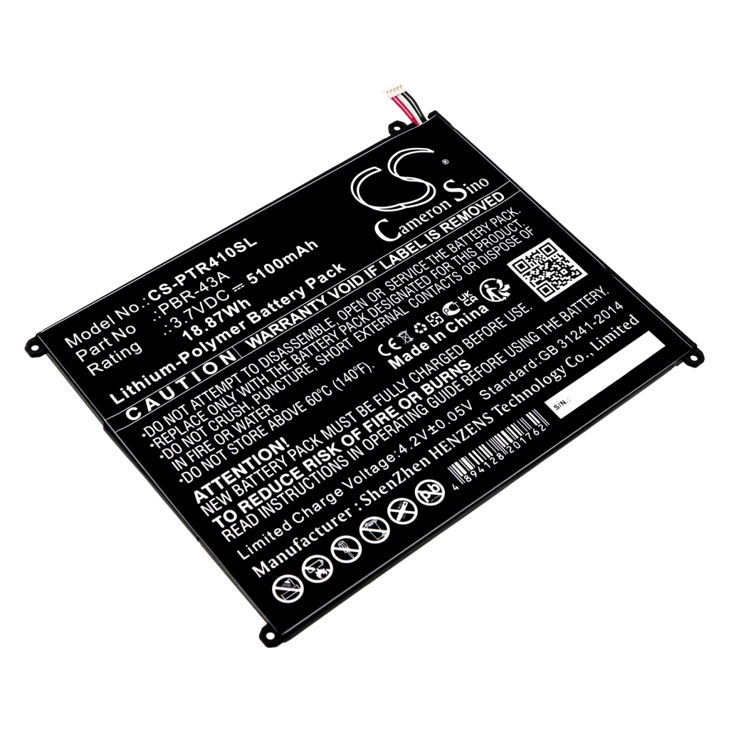 Batería de la tableta Pantech CS-PTR410SL