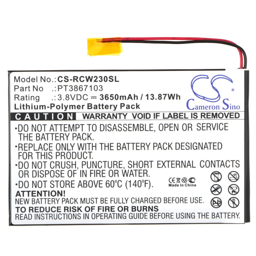 Batería de la tableta Rca CS-RCW230SL