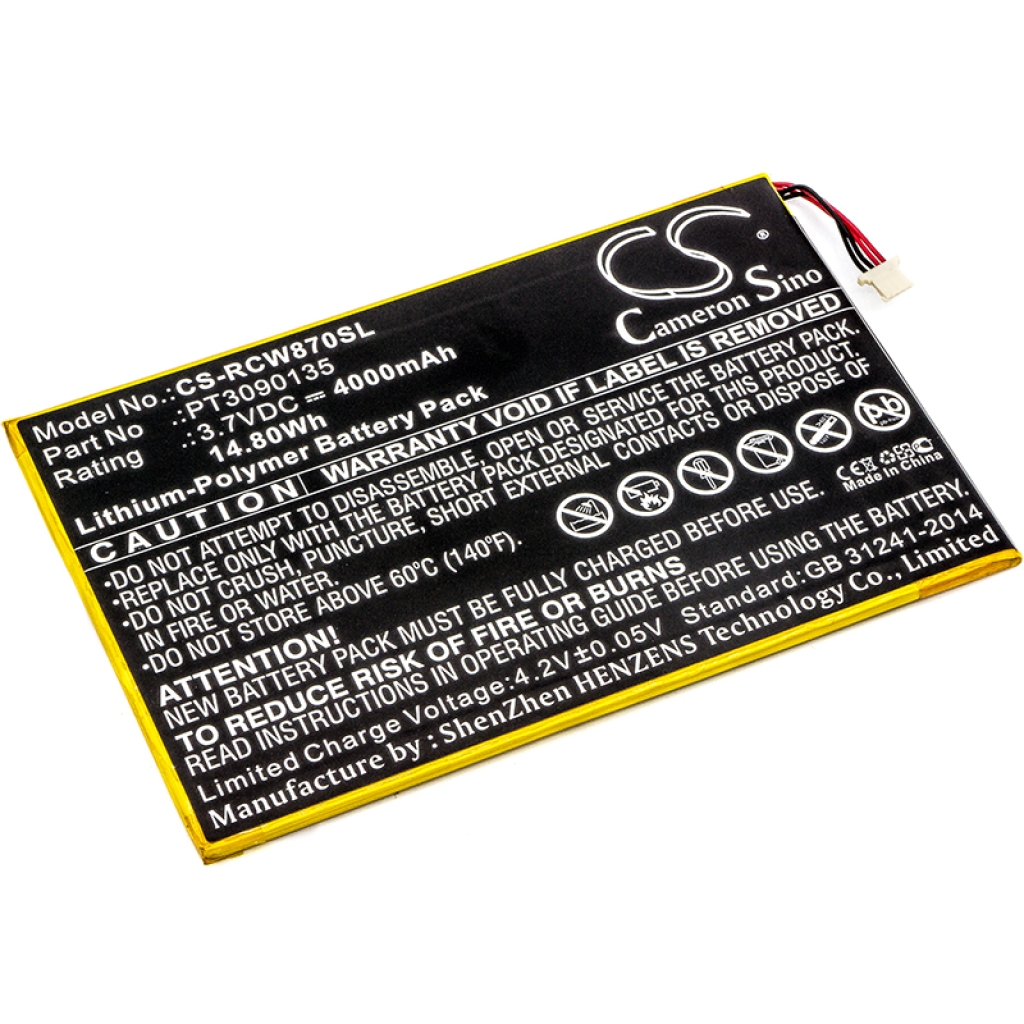Batería de la tableta Rca CS-RCW870SL