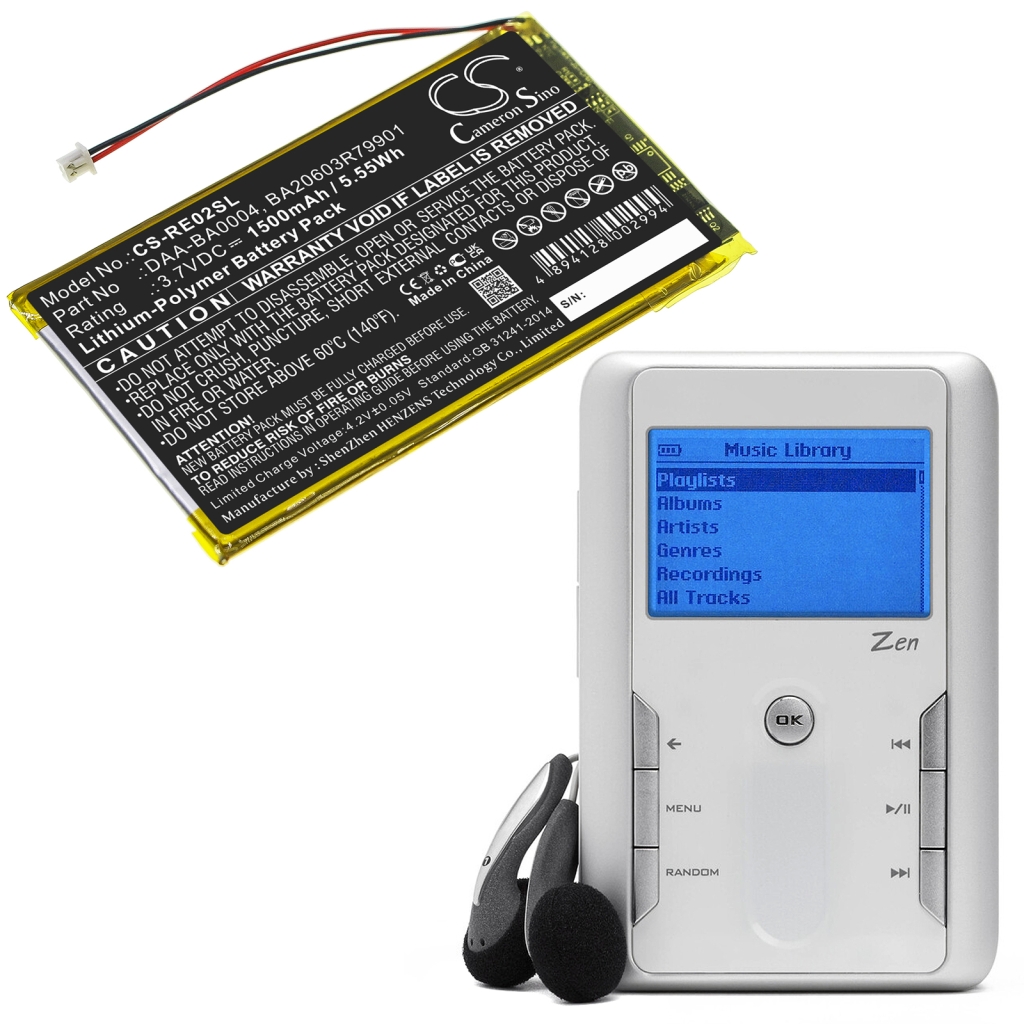 MP3, MP4, PMP Batería Creative CS-RE02SL