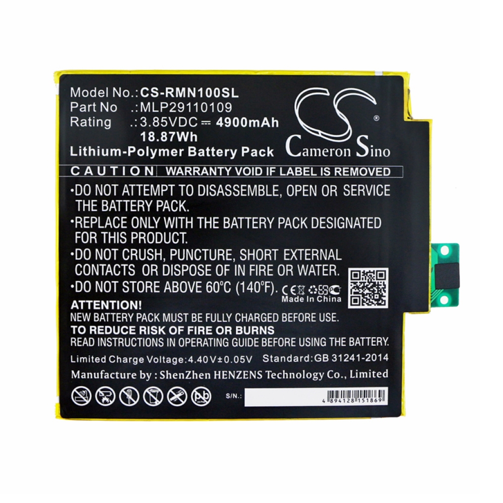 Batería de la tableta Verizon CS-RMN100SL