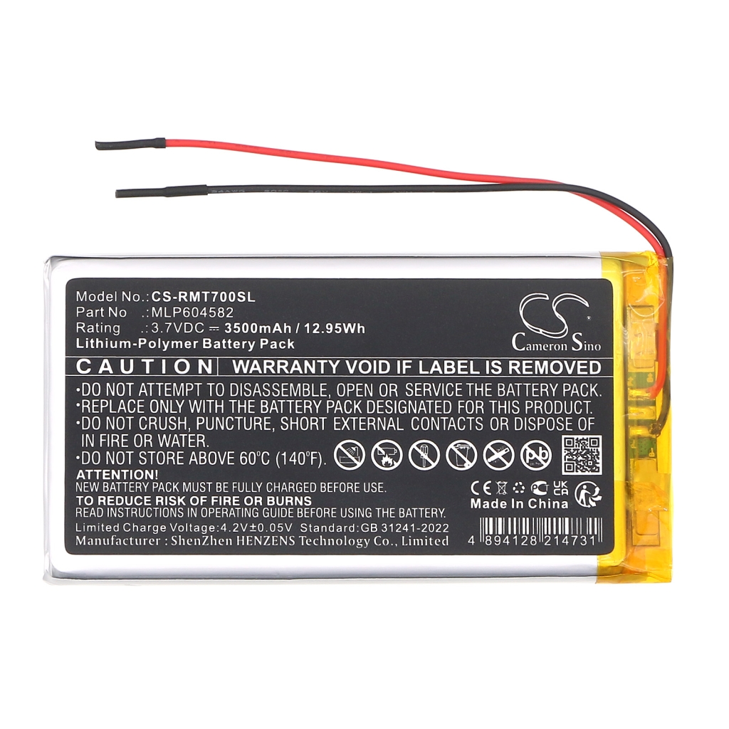 GPS, Batería del Navegador Rand mcnally CS-RMT700SL
