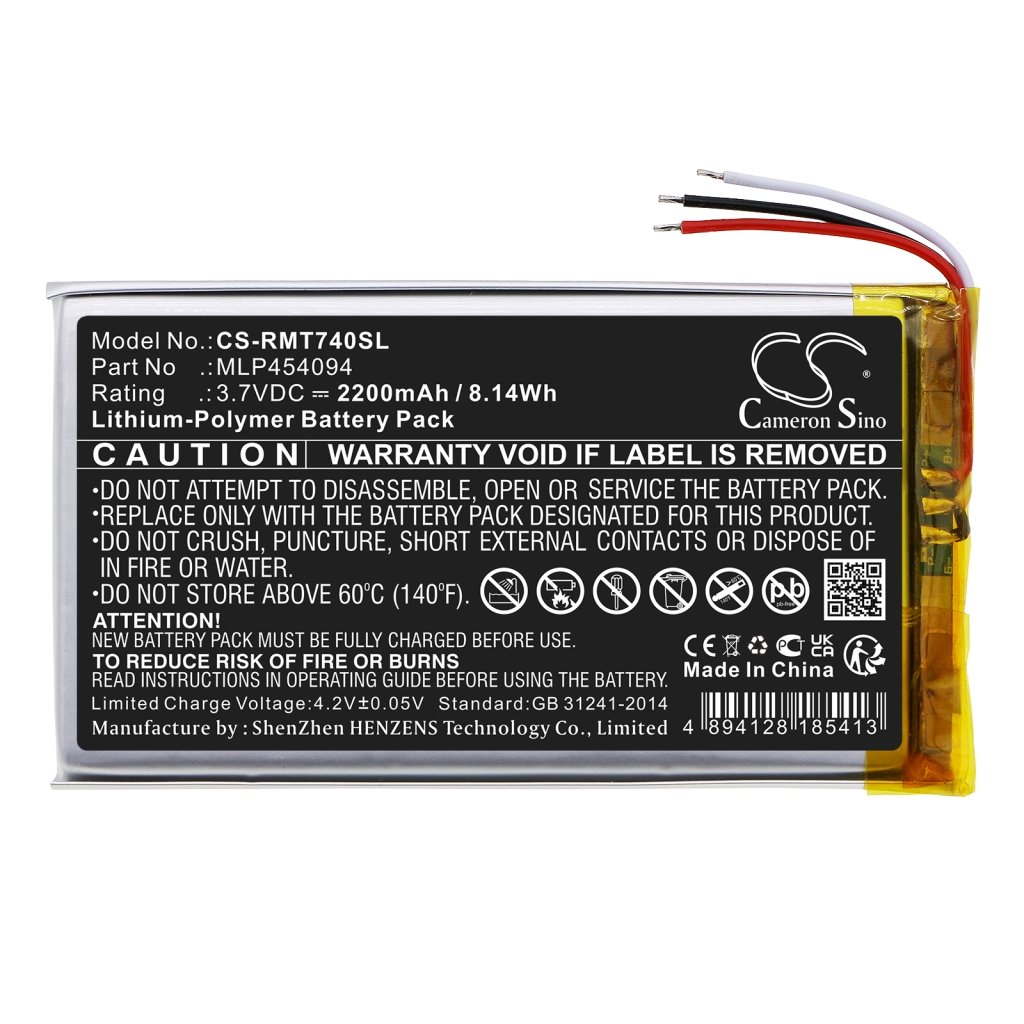 GPS, Batería del Navegador Rand mcnally CS-RMT740SL