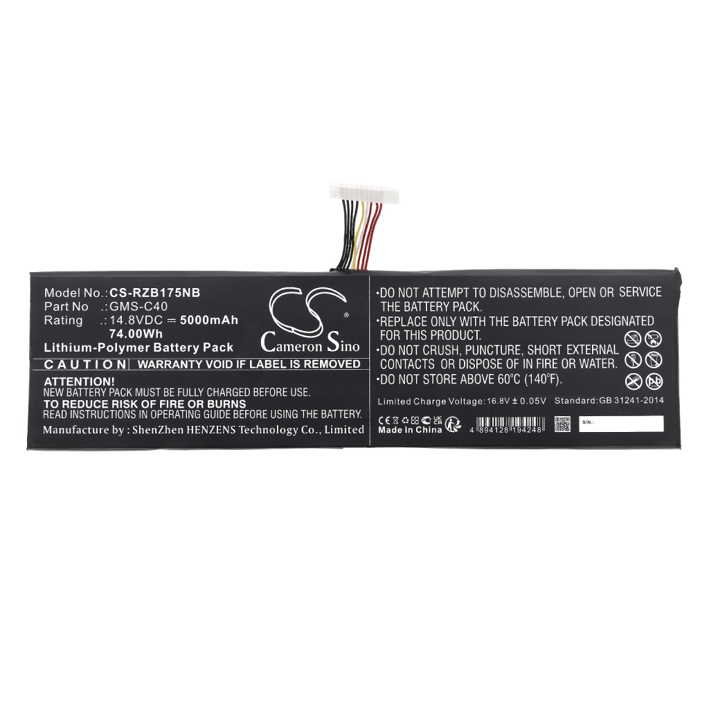 Batería para portátil Razer CS-RZB175NB