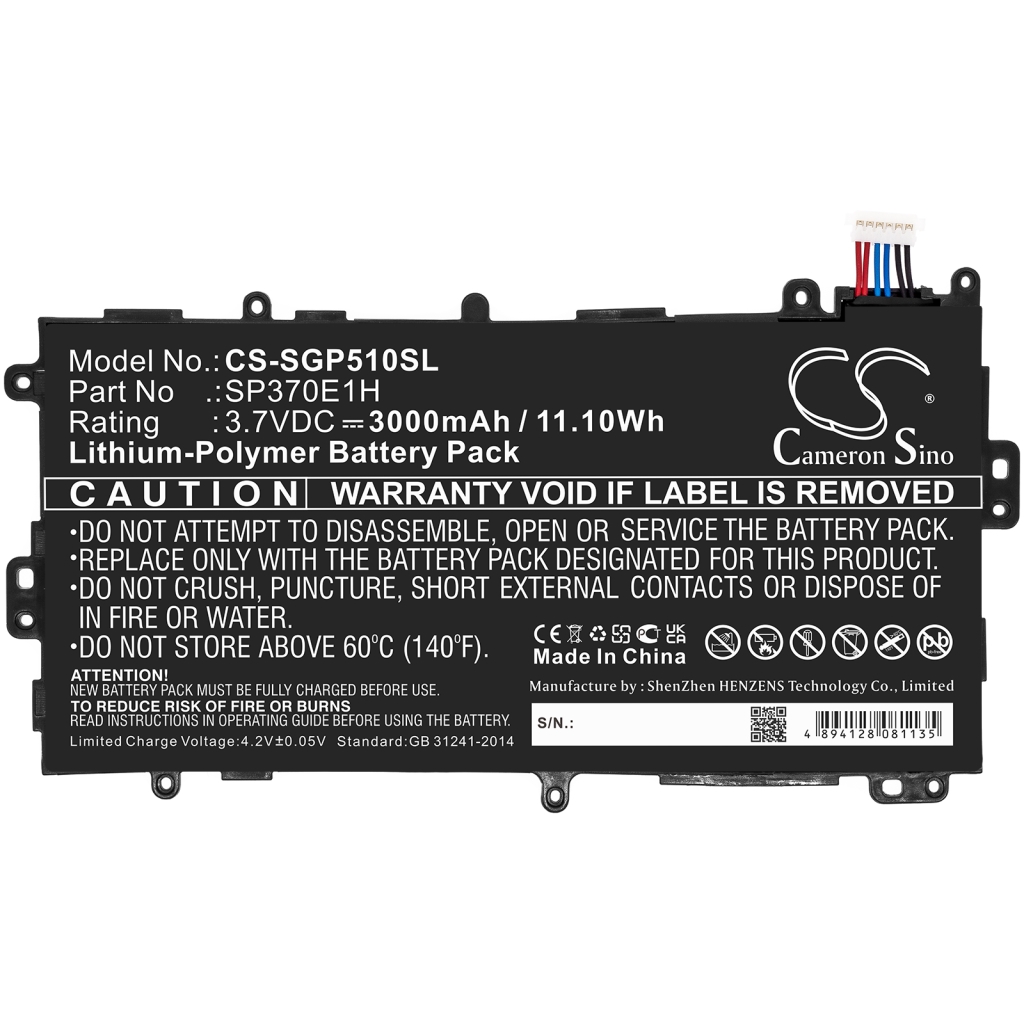 Batería de la tableta Samsung CS-SGP510SL