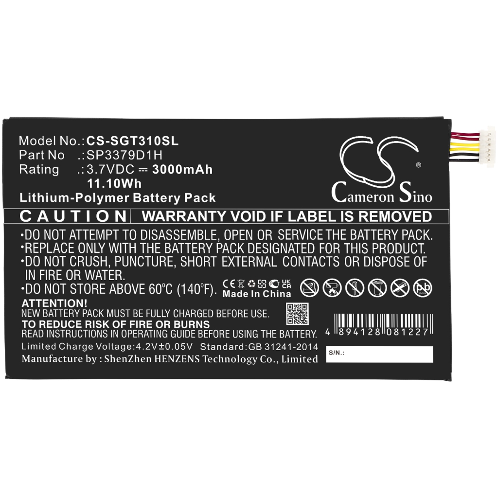 Batería de la tableta Samsung CS-SGT310SL