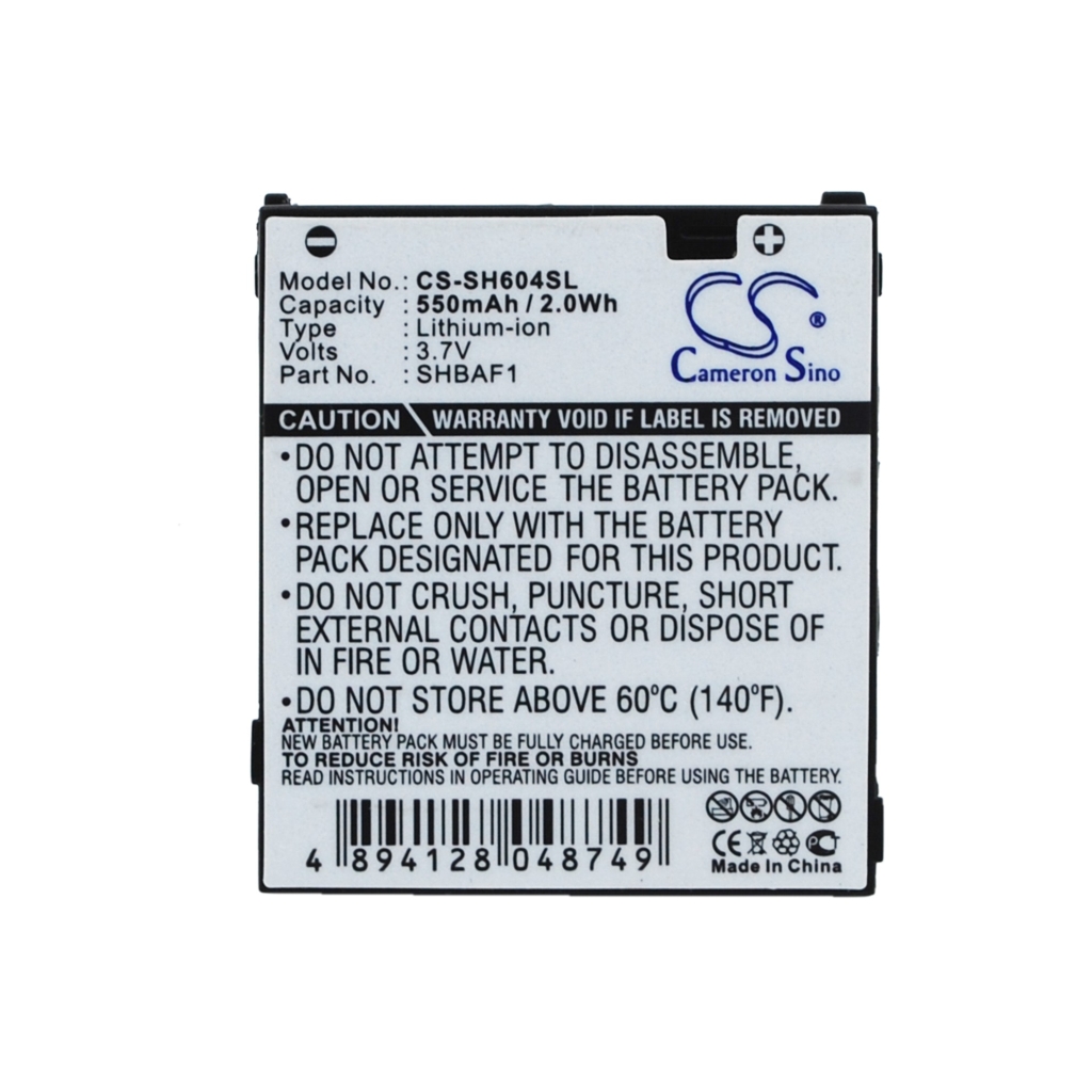 Batería del teléfono móvil Sharp V604SH