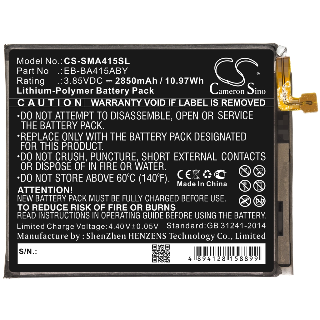 Batería del teléfono móvil Samsung CS-SMA415SL
