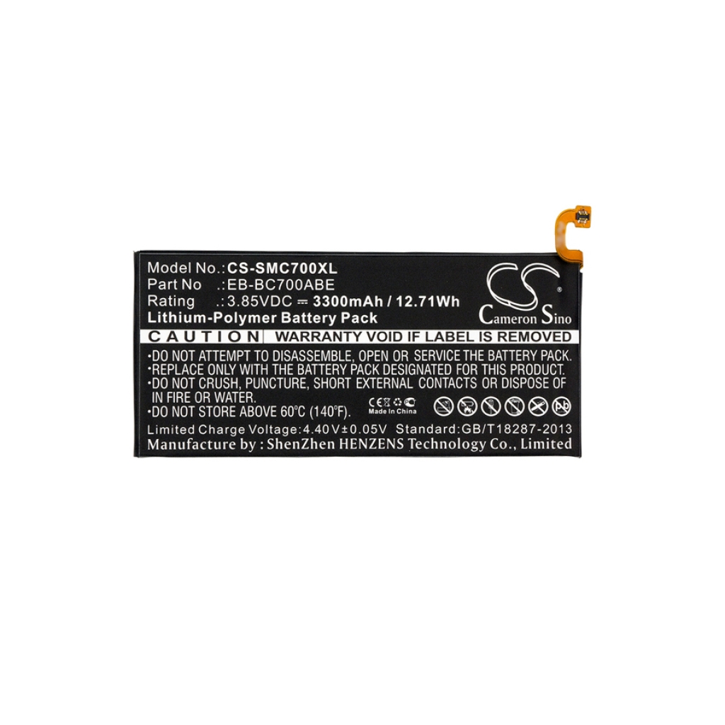 Batería del teléfono móvil Samsung CS-SMC700XL