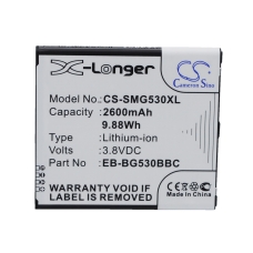 Reemplazo de batería compatible para Samsung BG530CBU,EB-BG530BBC,EB-BG530BBE,EB-BG530BBU,EB-BG530CBB...