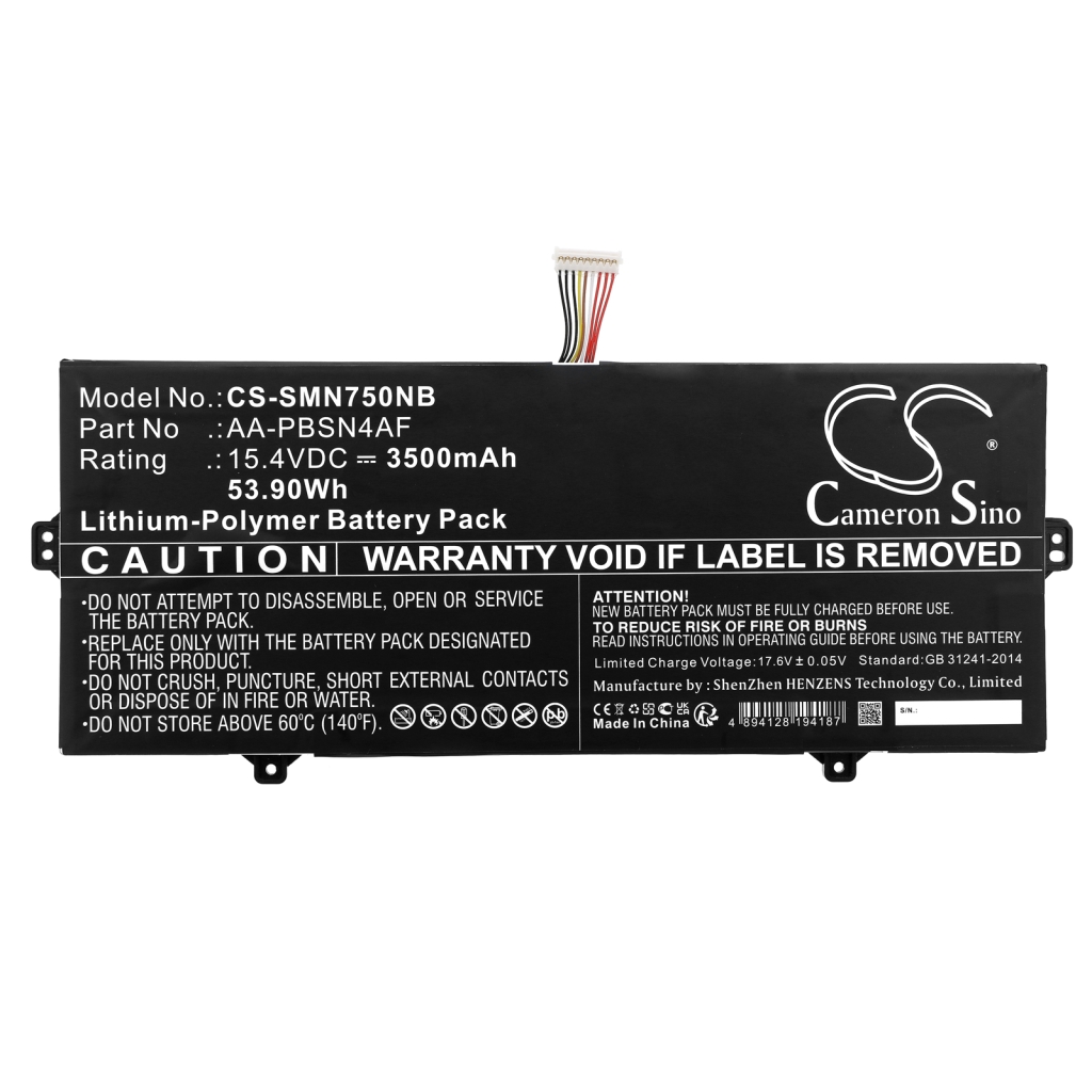 Batería para portátil Samsung CS-SMN750NB