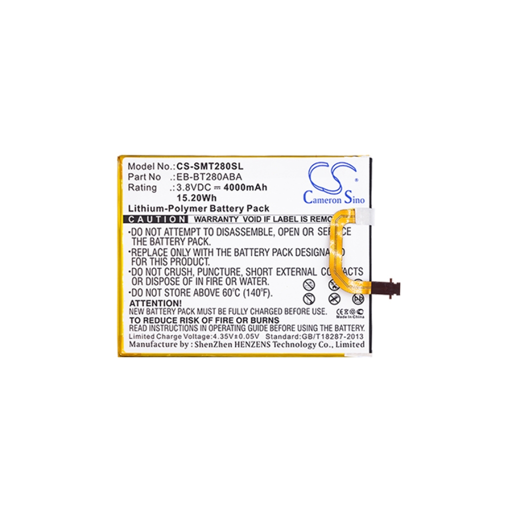Batería de la tableta Samsung CS-SMT280SL