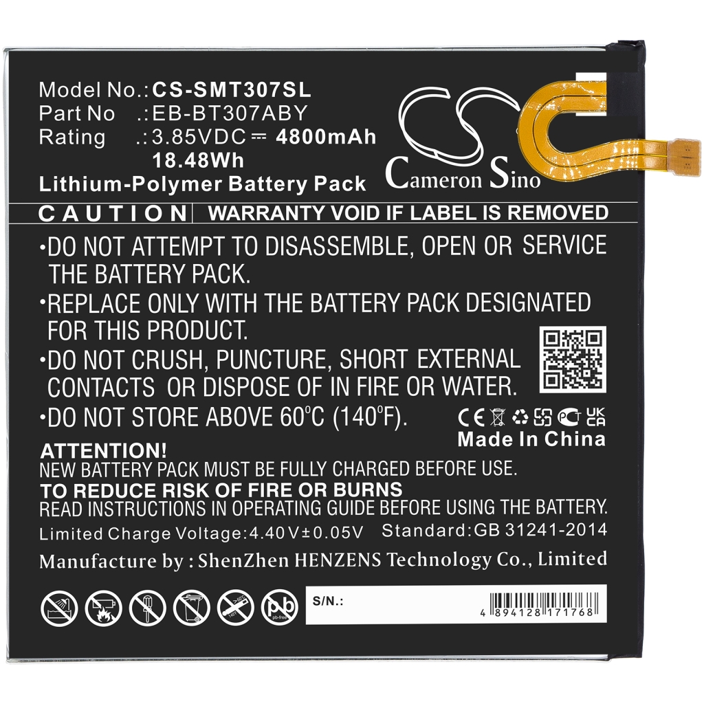 Batería de la tableta Samsung CS-SMT307SL