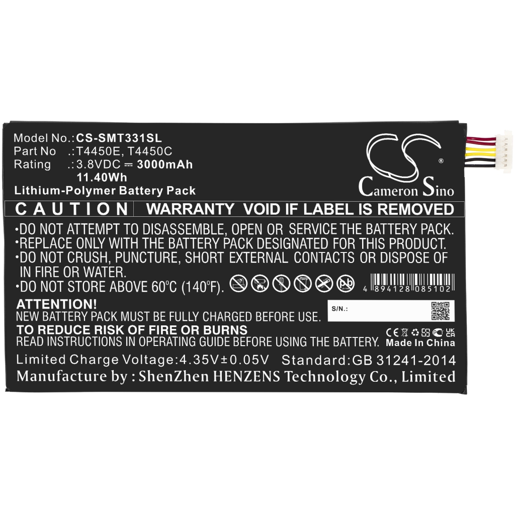 Batería de la tableta Samsung CS-SMT331SL