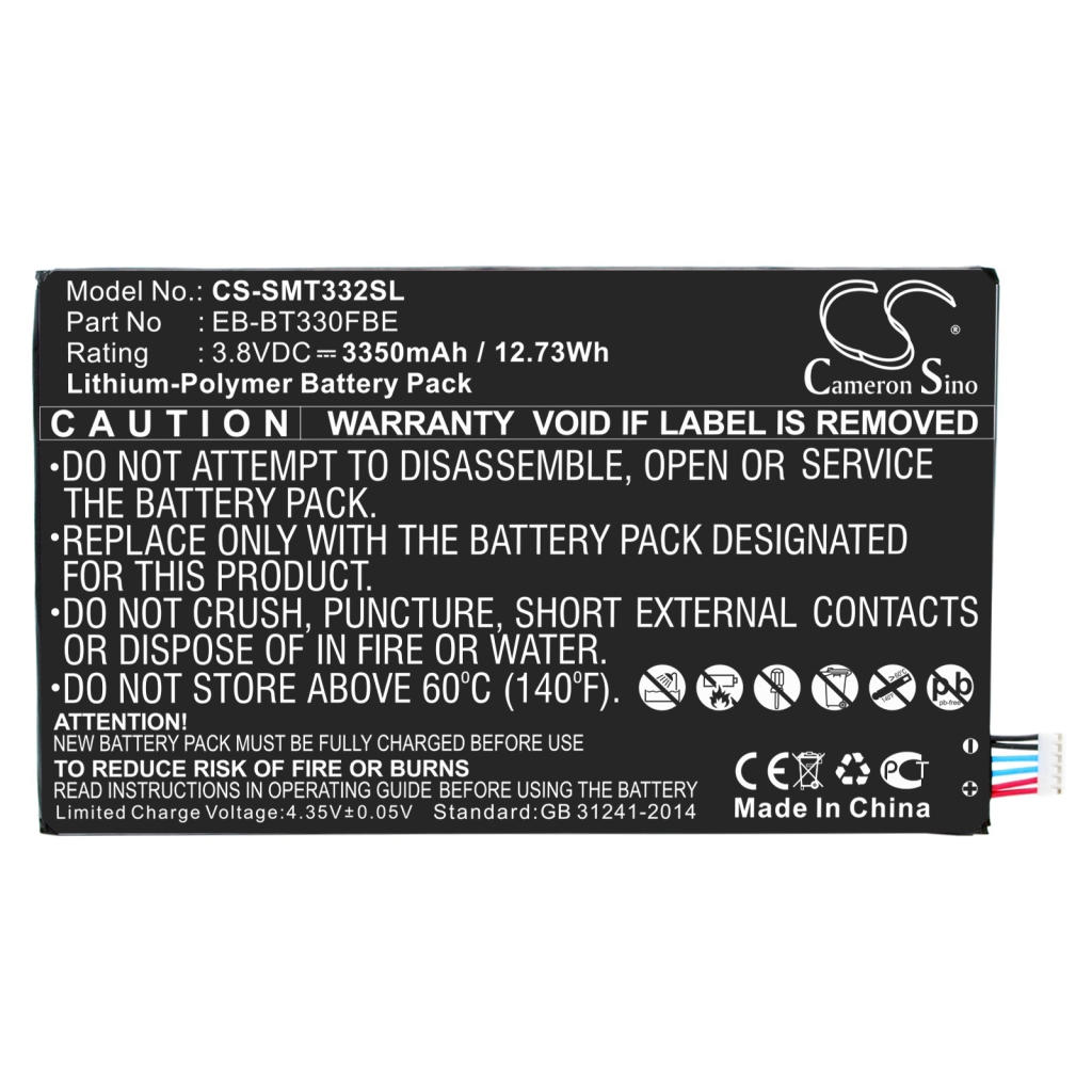 Batería de la tableta Samsung CS-SMT332SL