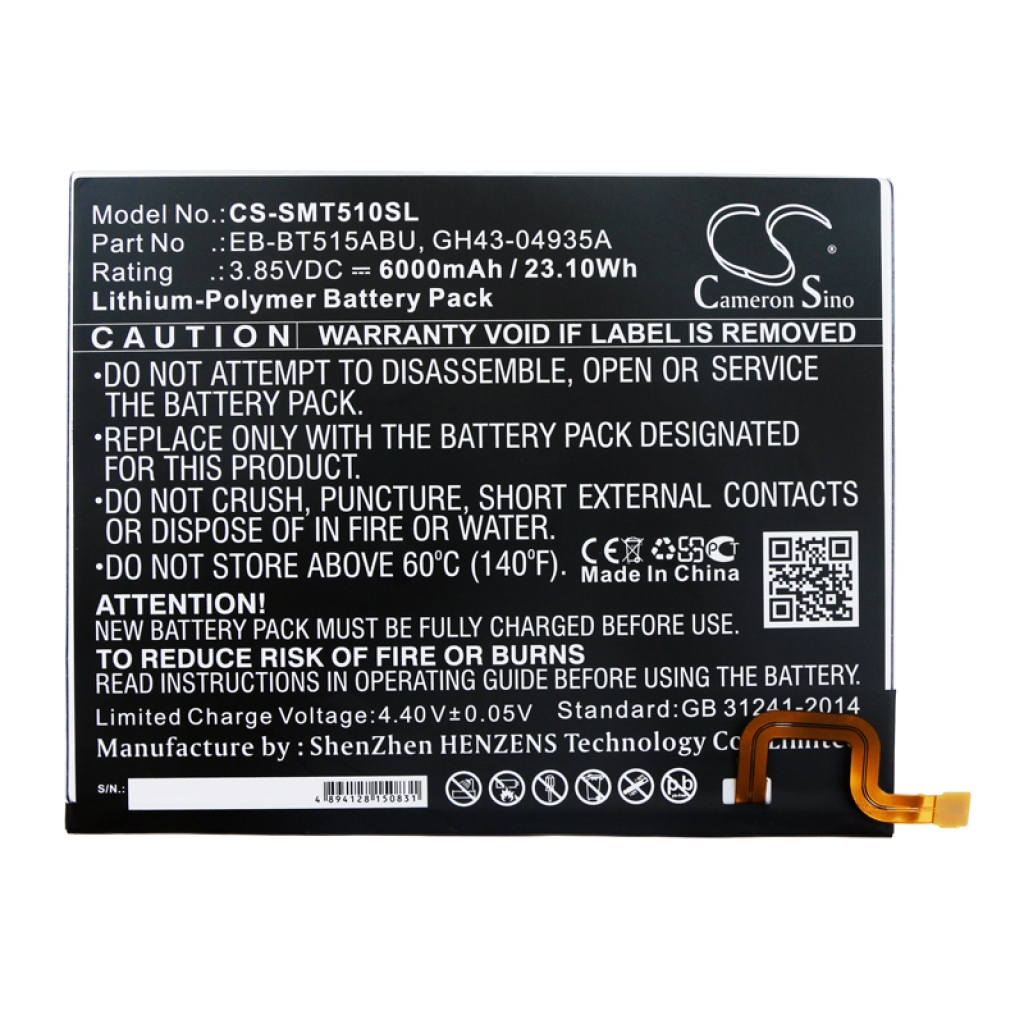 Batería de la tableta Samsung CS-SMT510SL