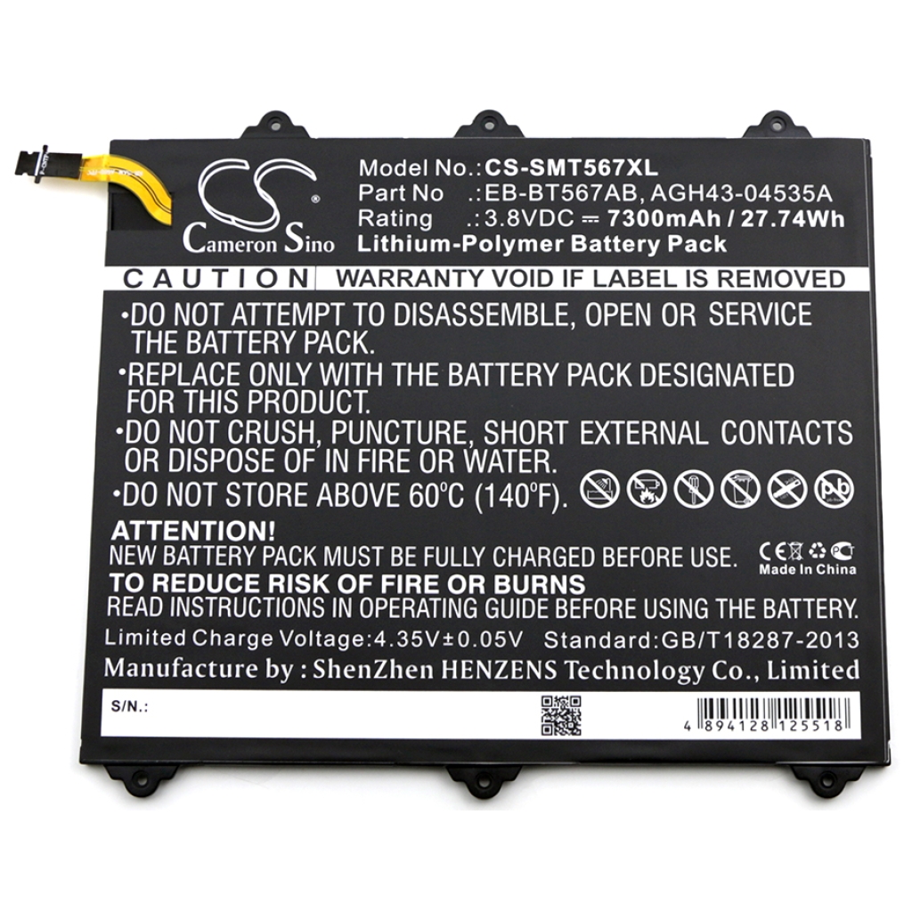 Baterías Sustituye EB-BT567ABA