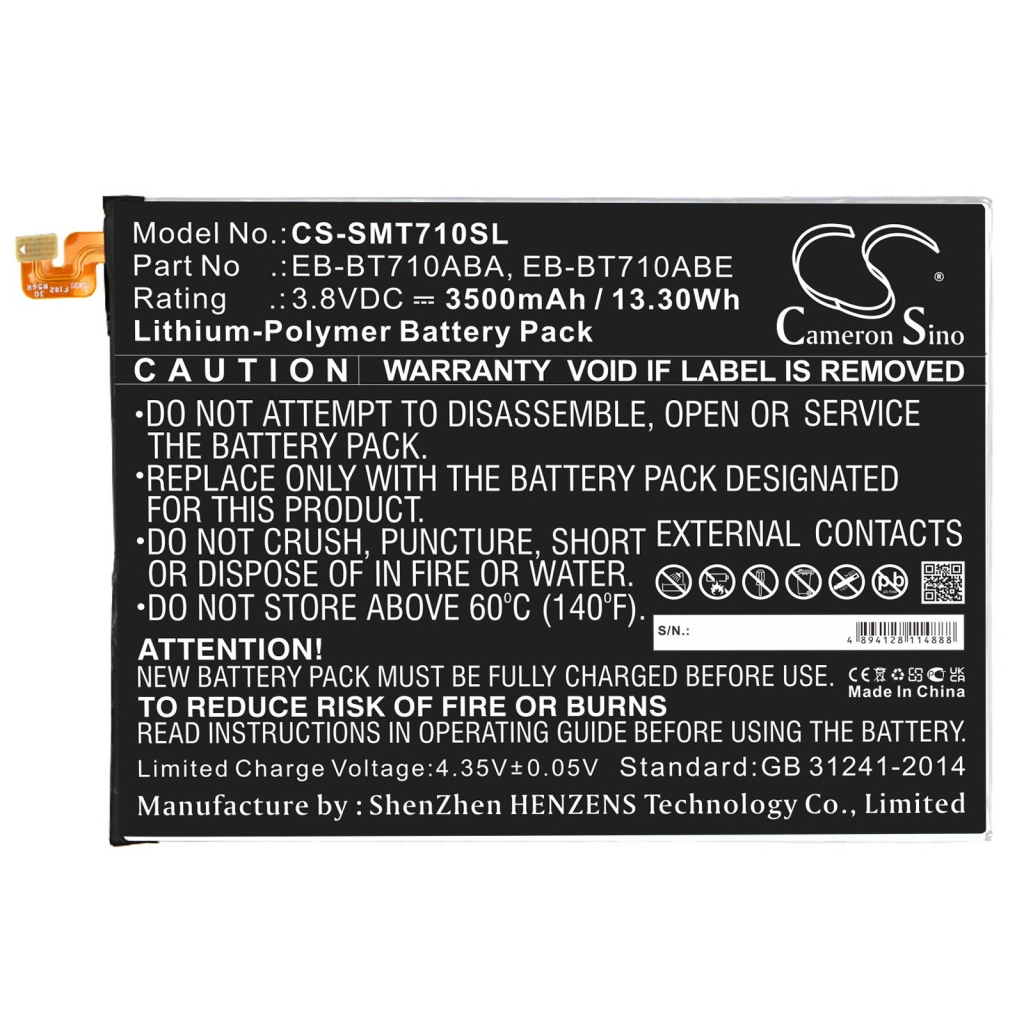 Batería de la tableta Samsung CS-SMT710SL