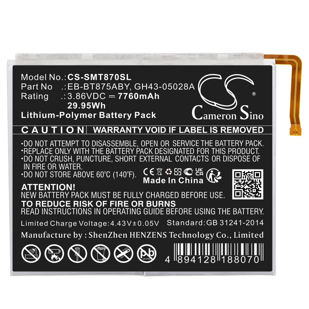Batería de la tableta Samsung CS-SMT870SL