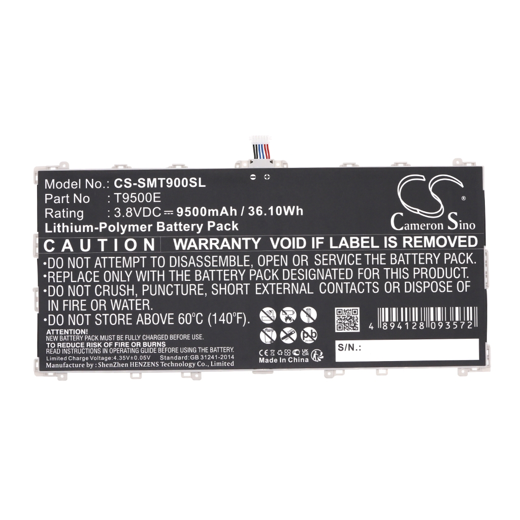 Batería de la tableta Samsung CS-SMT900SL
