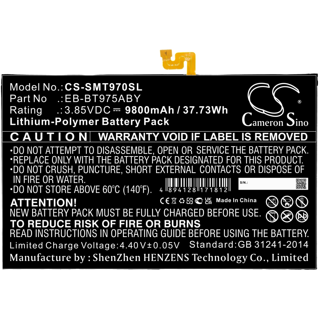 Batería de la tableta Samsung CS-SMT970SL