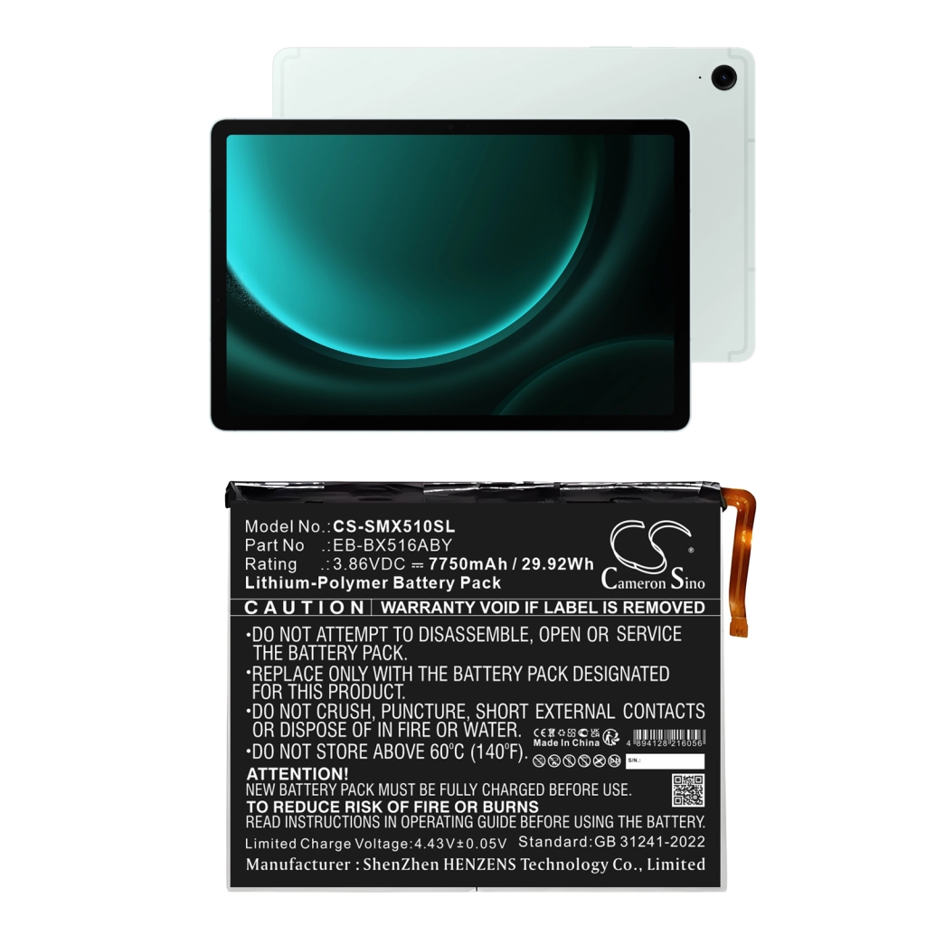 Batería de la tableta Samsung CS-SMX510SL