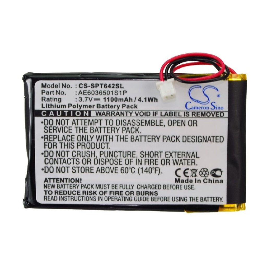 GPS, Batería del Navegador Spetrotec CS-SPT642SL