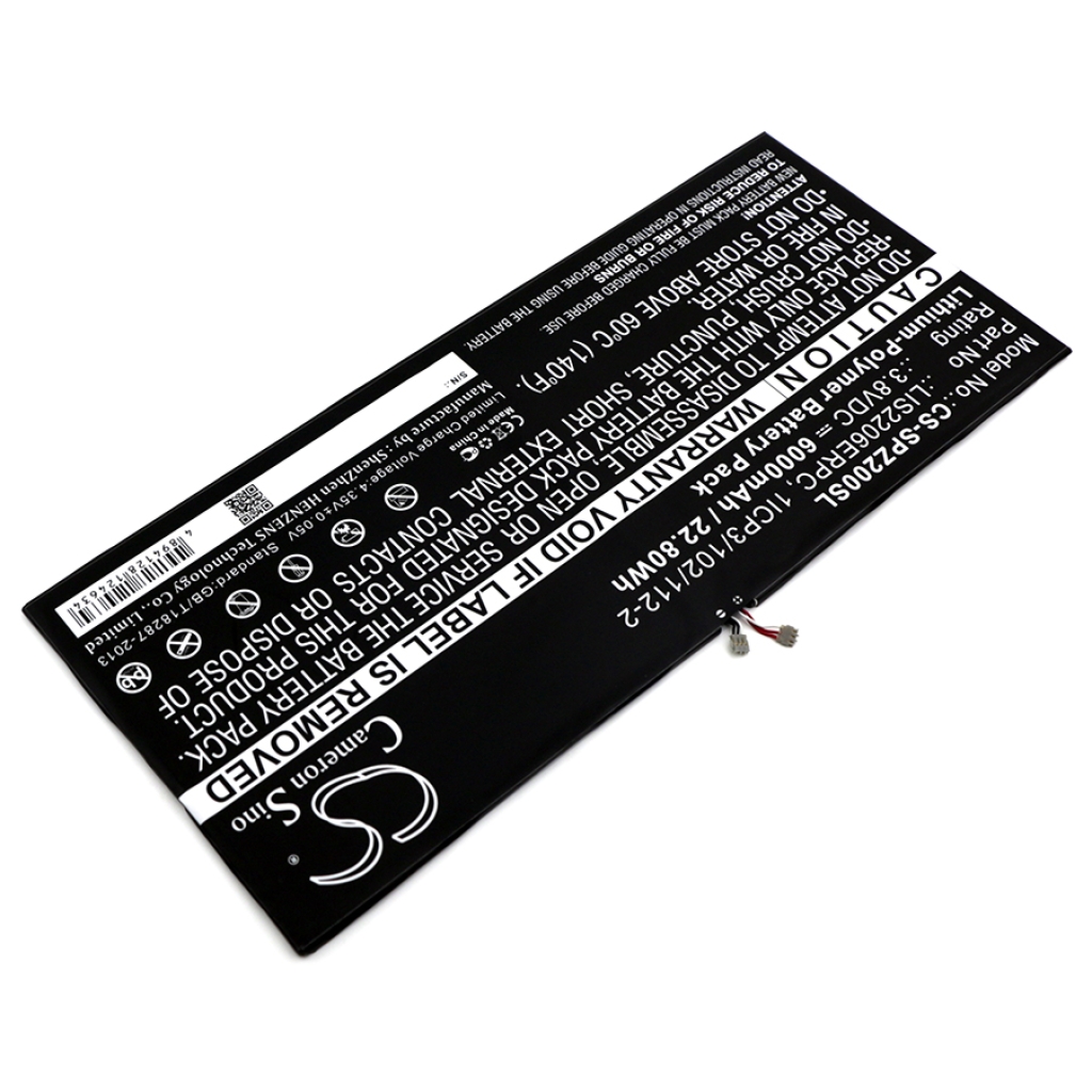 Batería de la tableta Sony CS-SPZ200SL