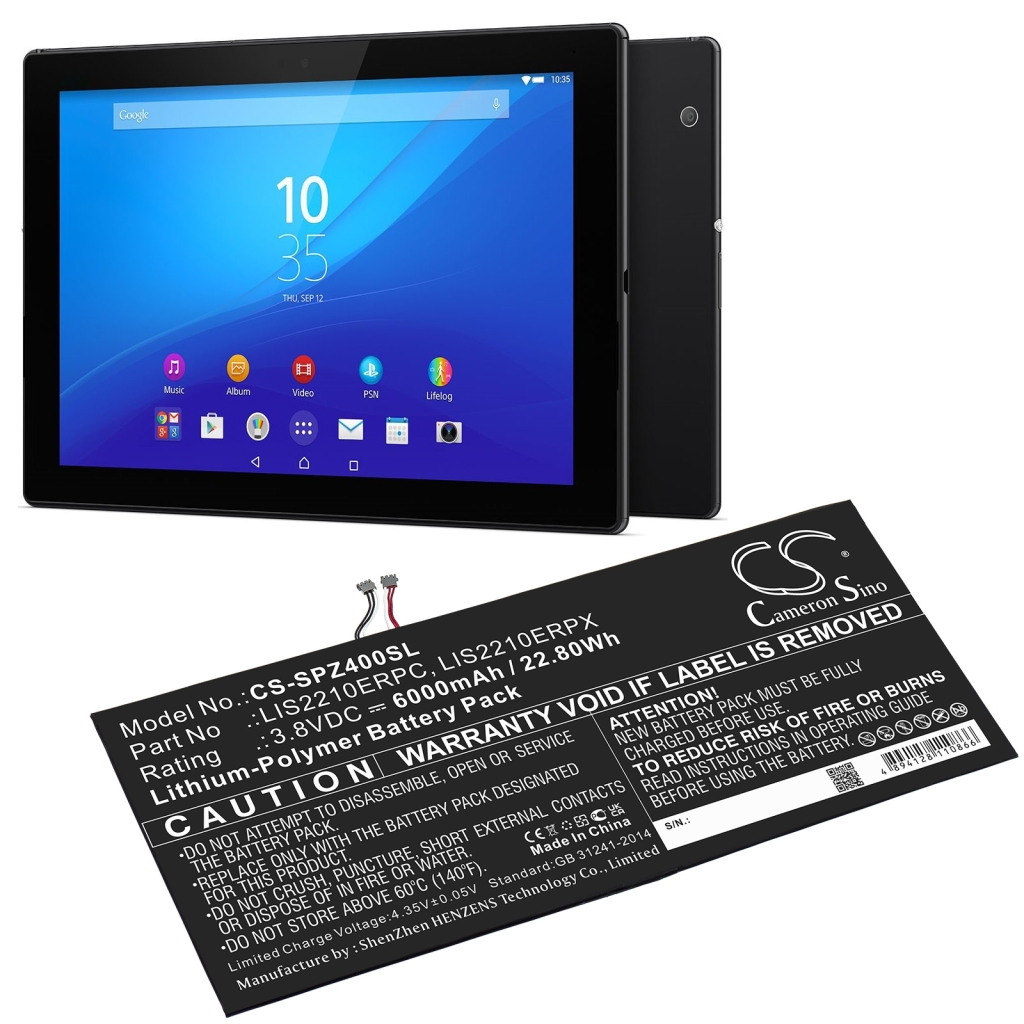 Batería de la tableta Sony CS-SPZ400SL