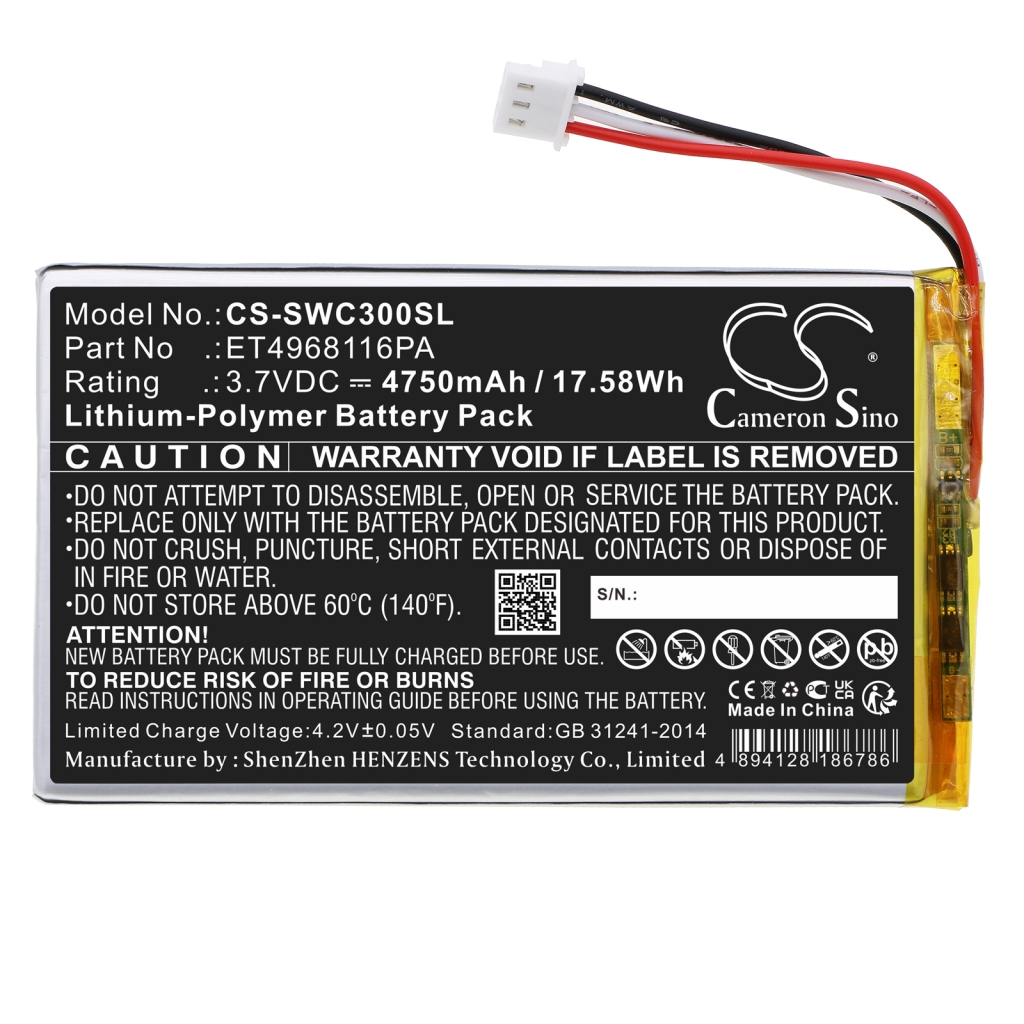 GPS, Batería del Navegador Swing caddie CS-SWC300SL