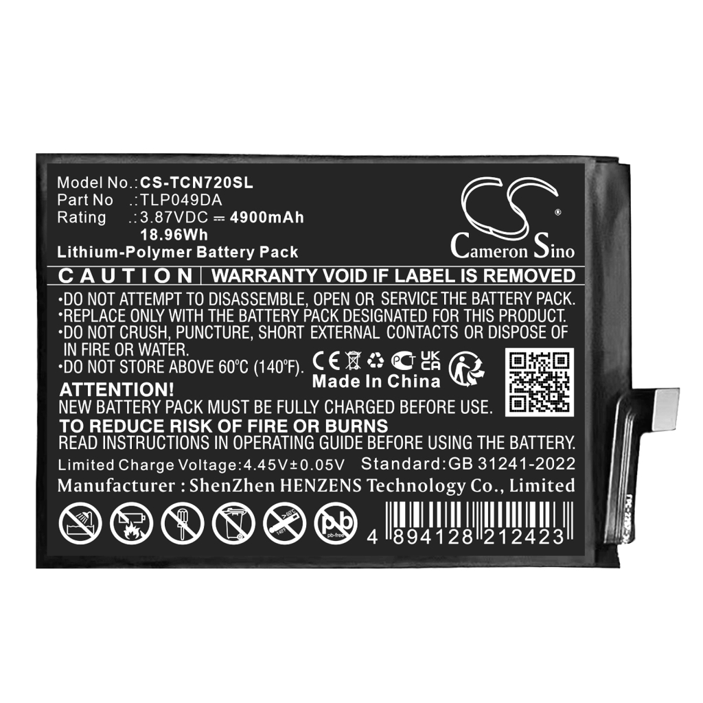 Batería del teléfono móvil TCL CS-TCN720SL