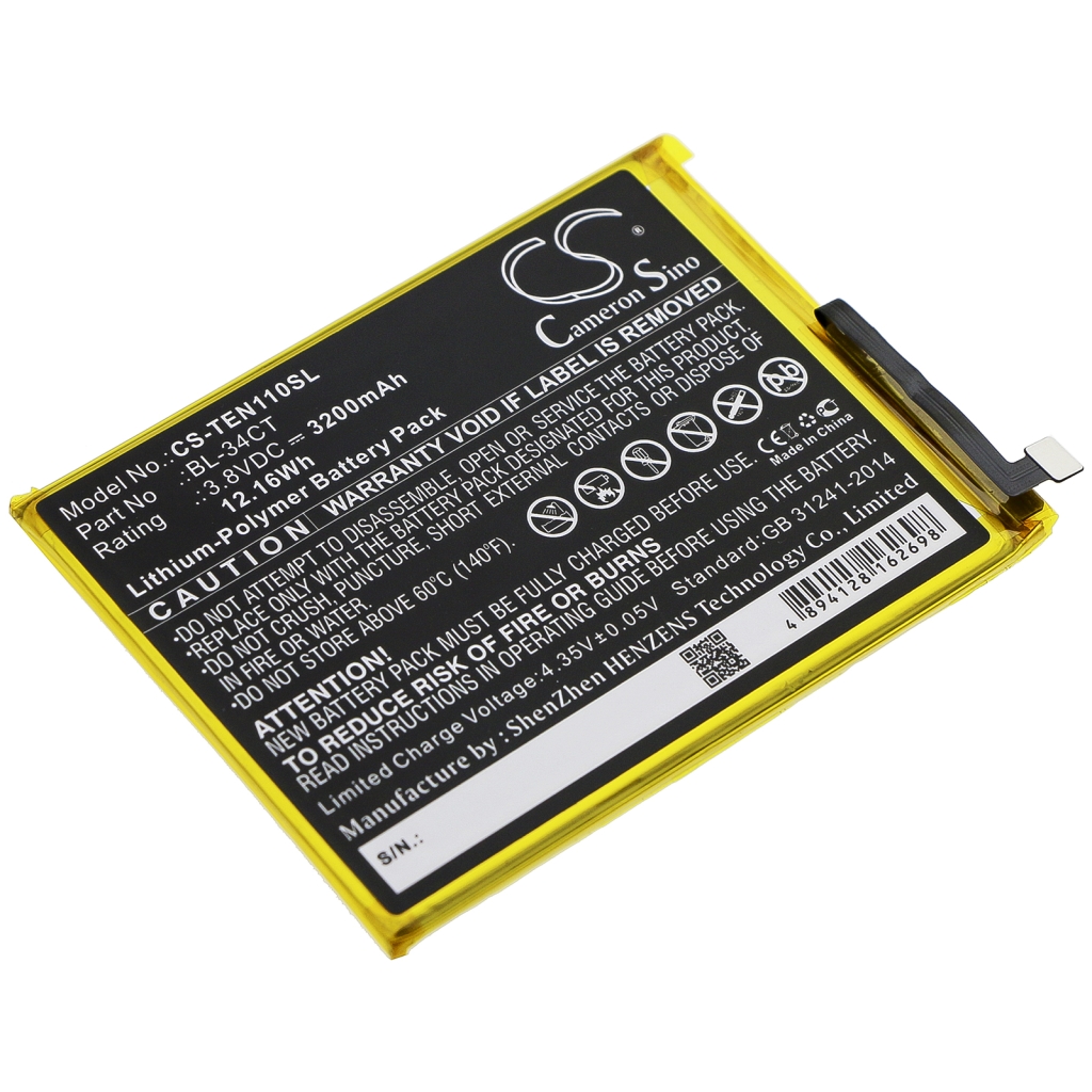 Batería del teléfono móvil Tecno CS-TEN110SL