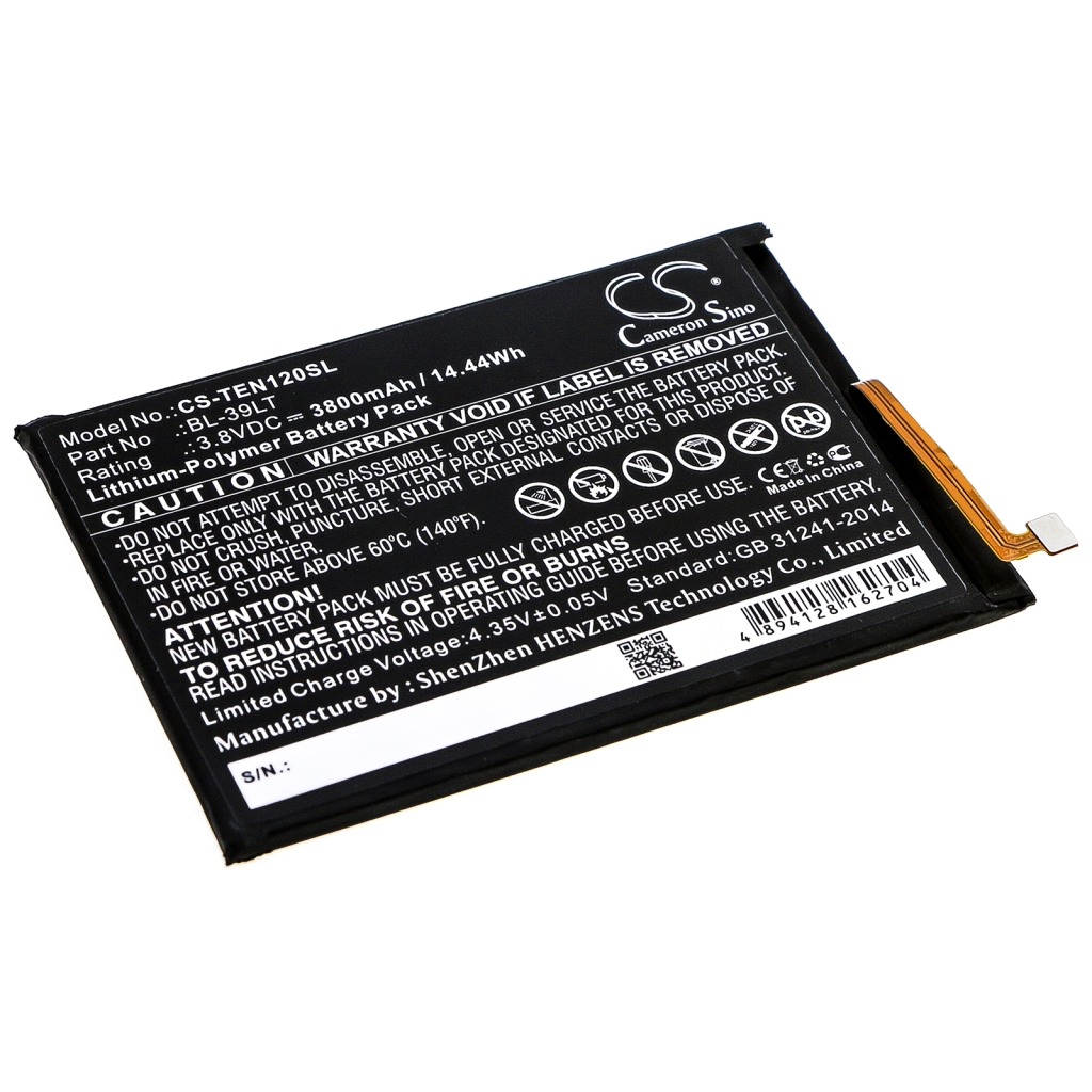 Batería del teléfono móvil Tecno CS-TEN120SL