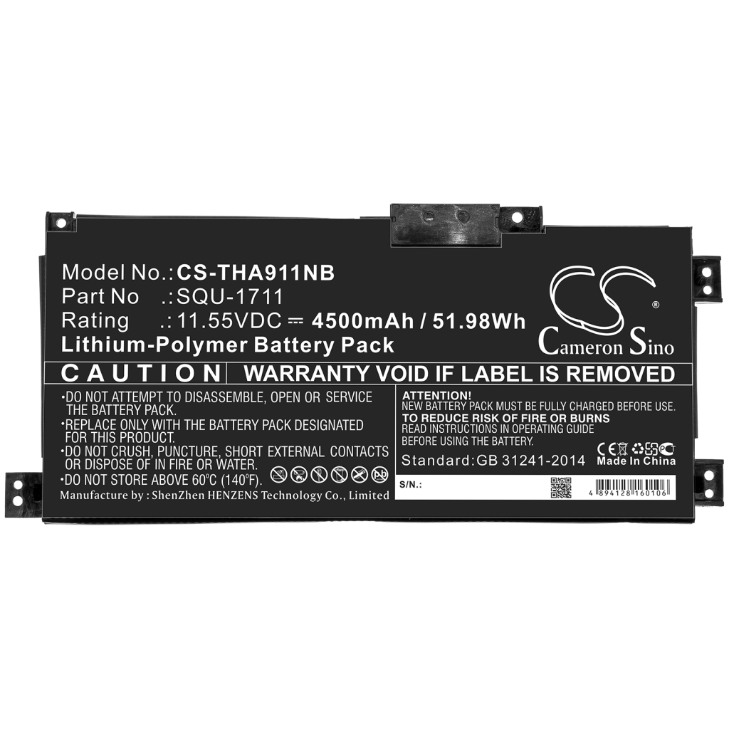 Batería para portátil Thunderobot CS-THA911NB