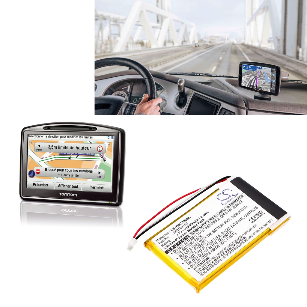 GPS, Batería del Navegador TomTom CS-TMG700SL