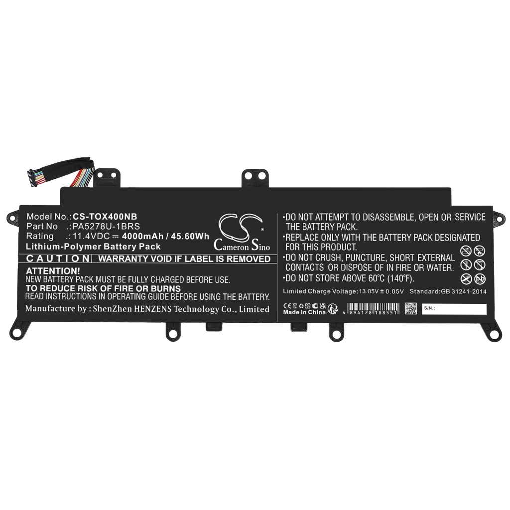 Batería para portátil Toshiba CS-TOX400NB