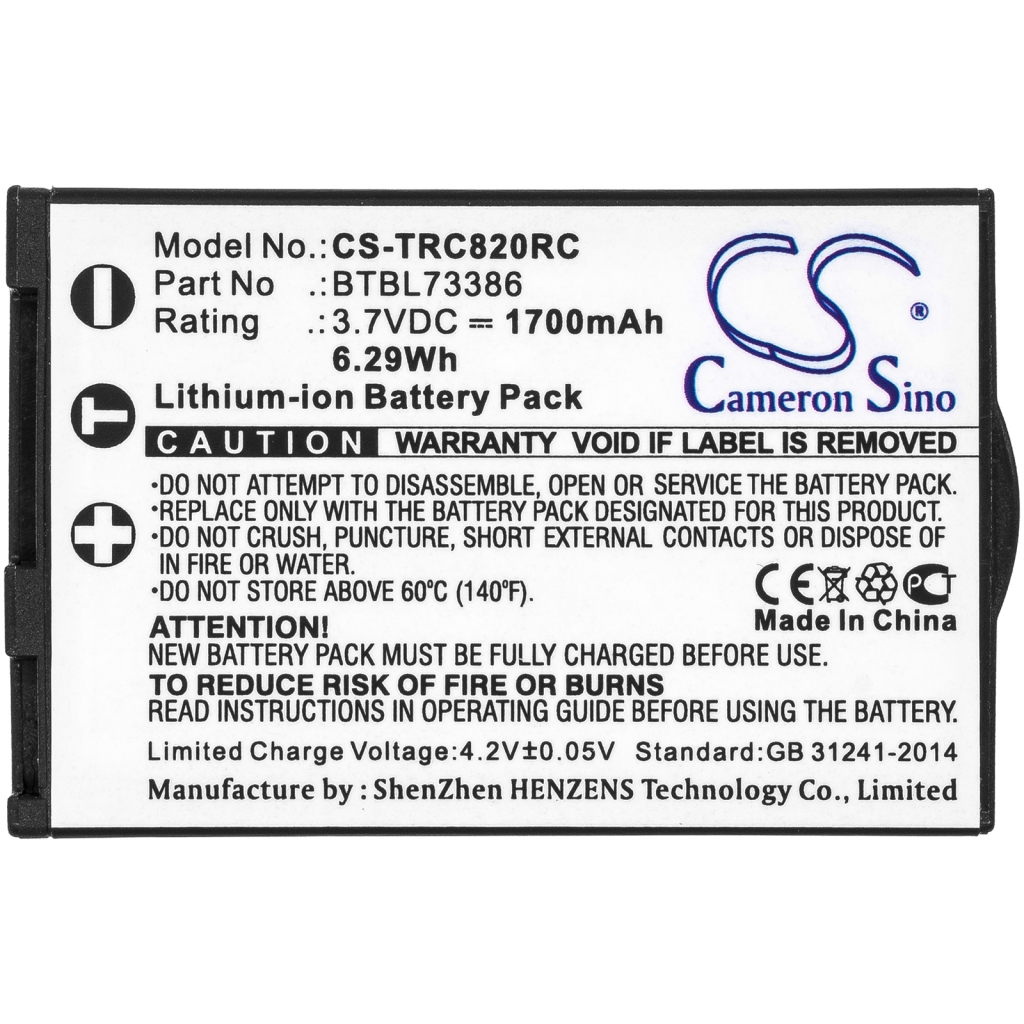 Batería del mando a distancia Urc CS-TRC820RC