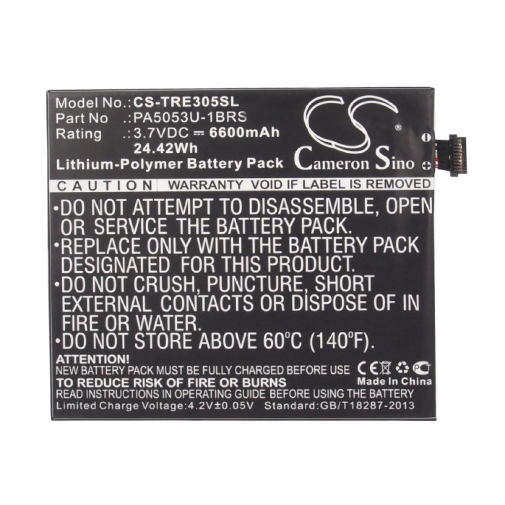 Batería de la tableta Toshiba CS-TRE305SL