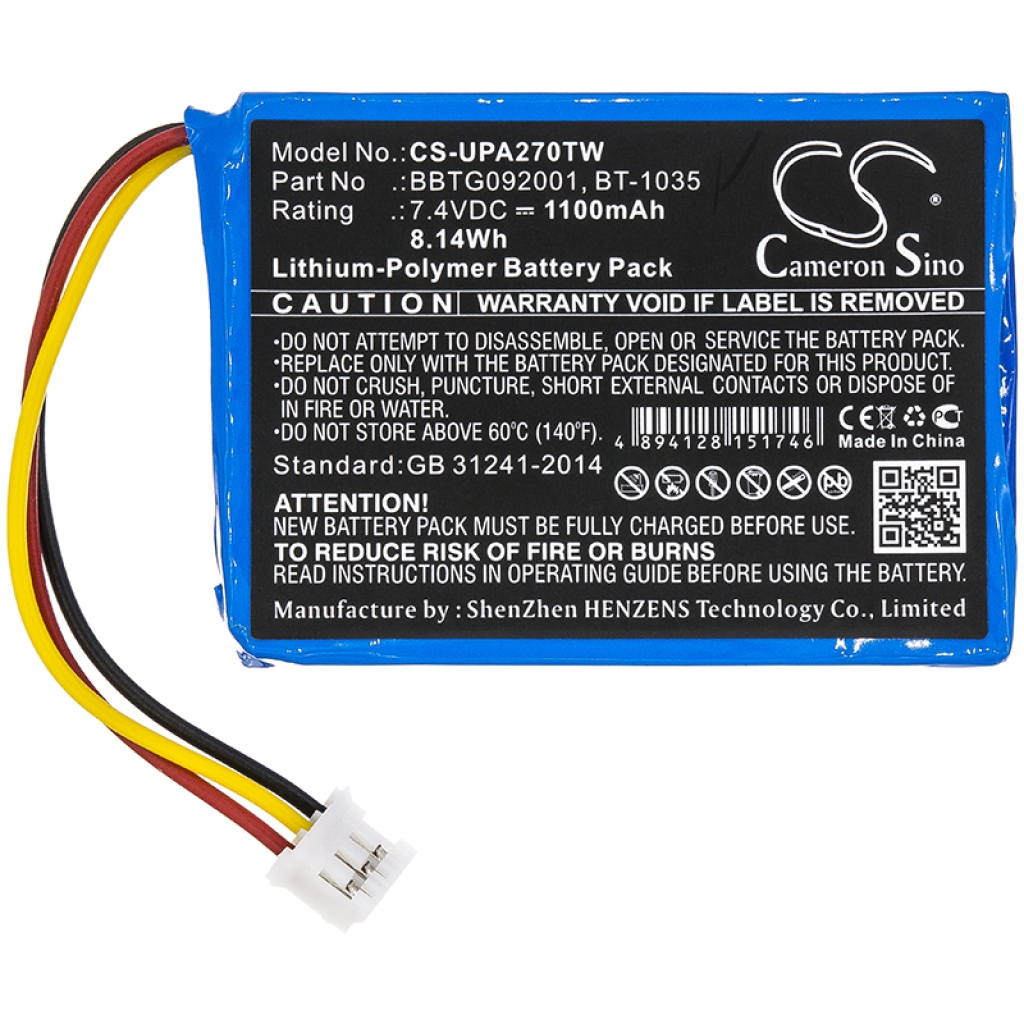 Batería de radio de dos vías Uniden CS-UPA270TW
