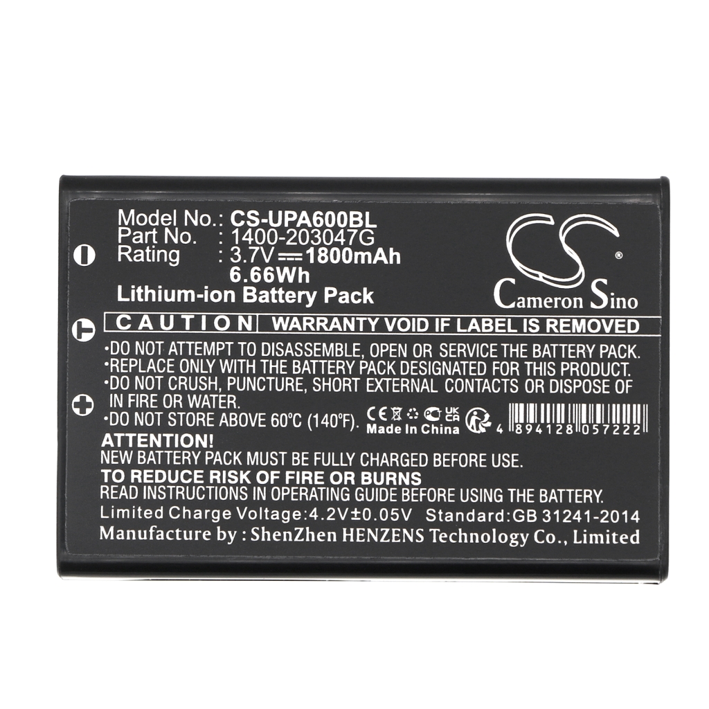 Batería de código de barras, escáner Unitech HT6000